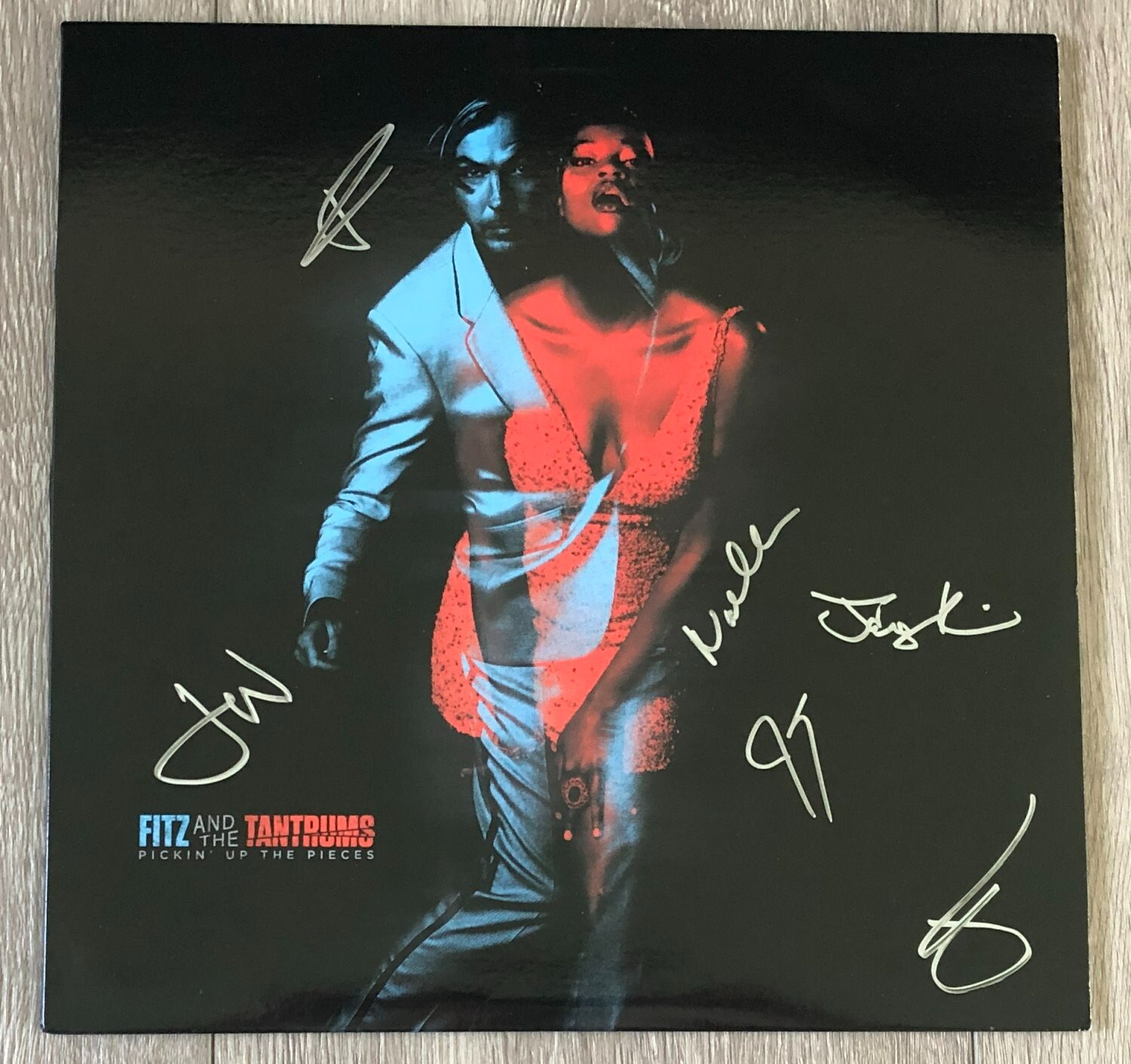 FITZ AND THE TANTRUMS SIGNED AUTOGRAPH PICKIN' UP THE PIECES VINYL ALBUM LP COA
