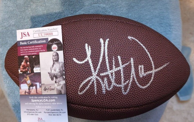 Kurt Warner Signed Official NFL Football w/ JSA COA #UU39088 Rams Cardinals