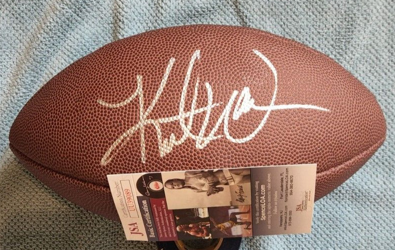 Kurt Warner Signed Official NFL Football w/ JSA COA #UU39089 Rams Cardinals