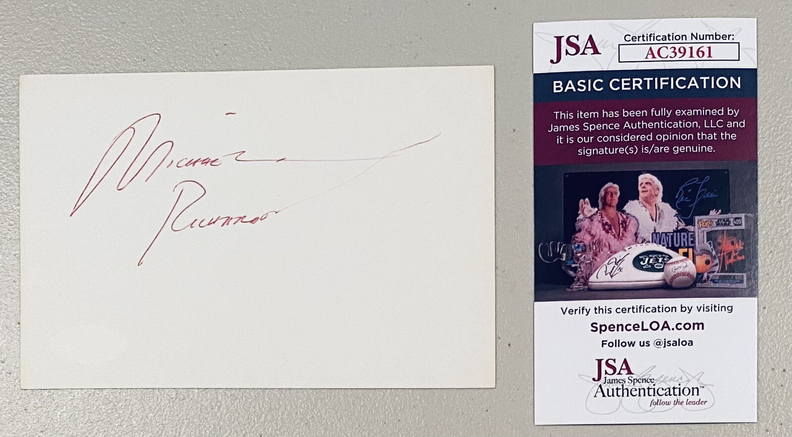Michael Richards Signed Autographed 4x6 Card JSA Certified Seinfeld Kramer
