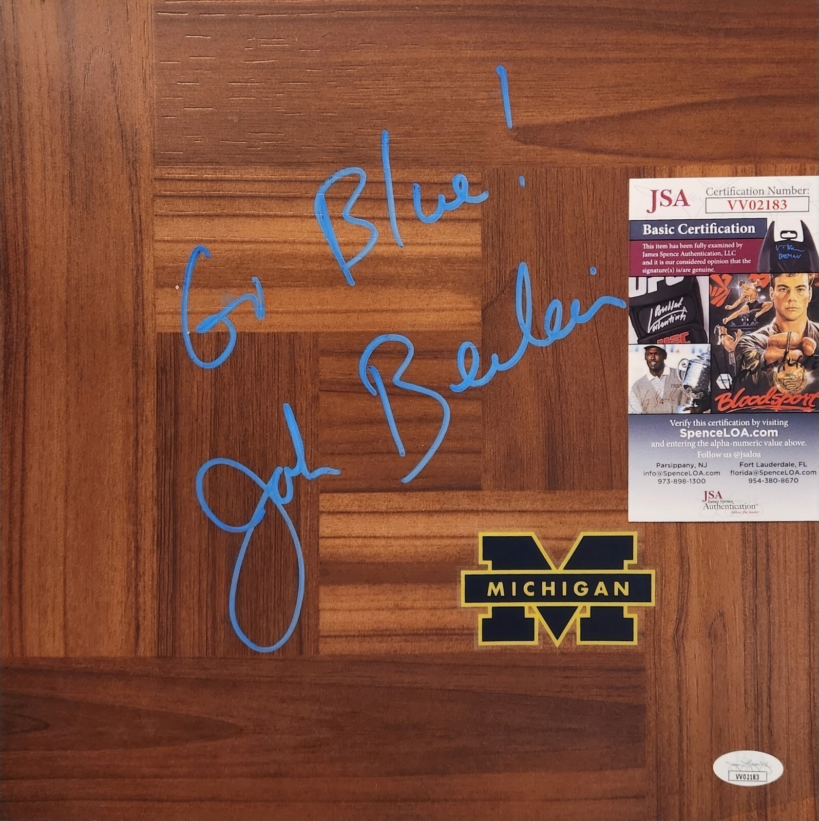 John Beilein Signed Floorboard JSA COA #VV02183 Michigan Wolverines 