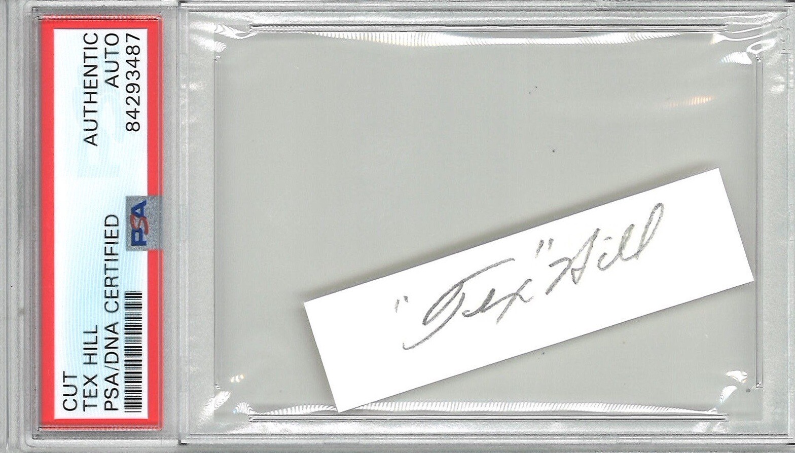 DAVID TEX HILL SIGNED CUT SIGNATURE PSA DNA 84293487 (D) WWII ACE FLYING TIGERS