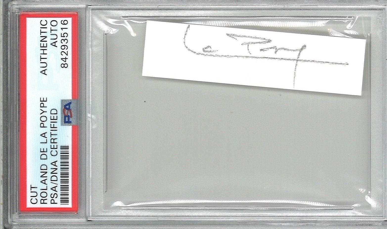 ROLAND DE LA POYPE SIGNED CUT SIGNATURE PSA DNA 84293516 (D) FRENCH WWII ACE 16V