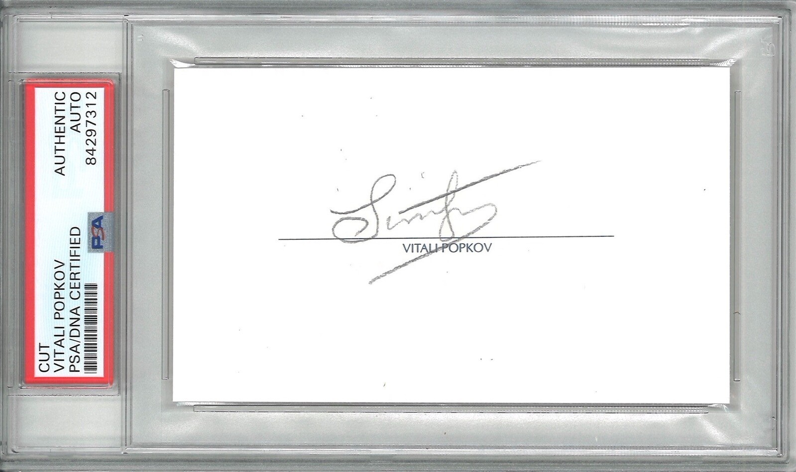 VITALI POPKOV SIGNED CUT SIGNATURE PSA DNA 84297312 (D) WWII SOVIET ACE 40V COLLECTIBLE MEMORABILIA