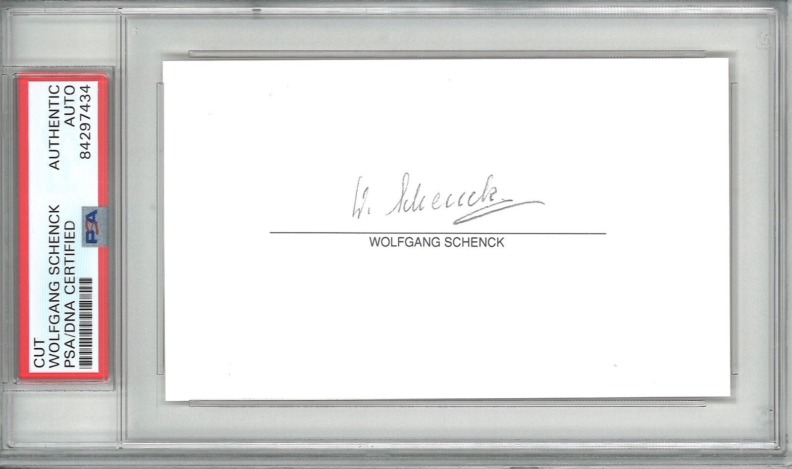 WOLFGANG SCHENCK SIGNED CUT SIGNATURE PSA DNA 84297434 (D) WWII GERMAN ACE 18V COLLECTIBLE MEMORABILIA