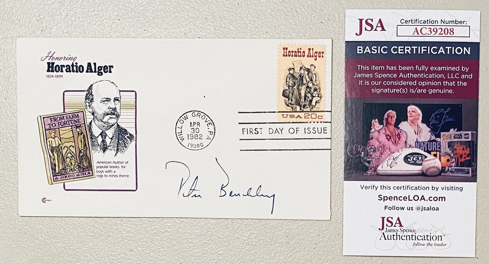 Peter Benchley Signed Autographed First Day Cover JSA Certified Author Jaws
