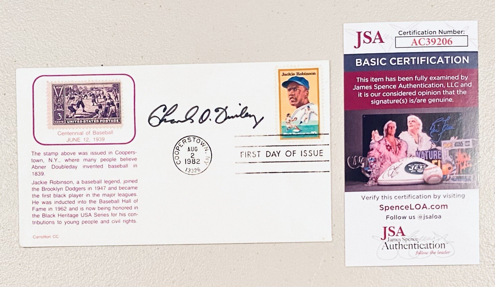 Charlie O Finley Signed Autographed First Day Cover JSA Cert Oakland A’s
