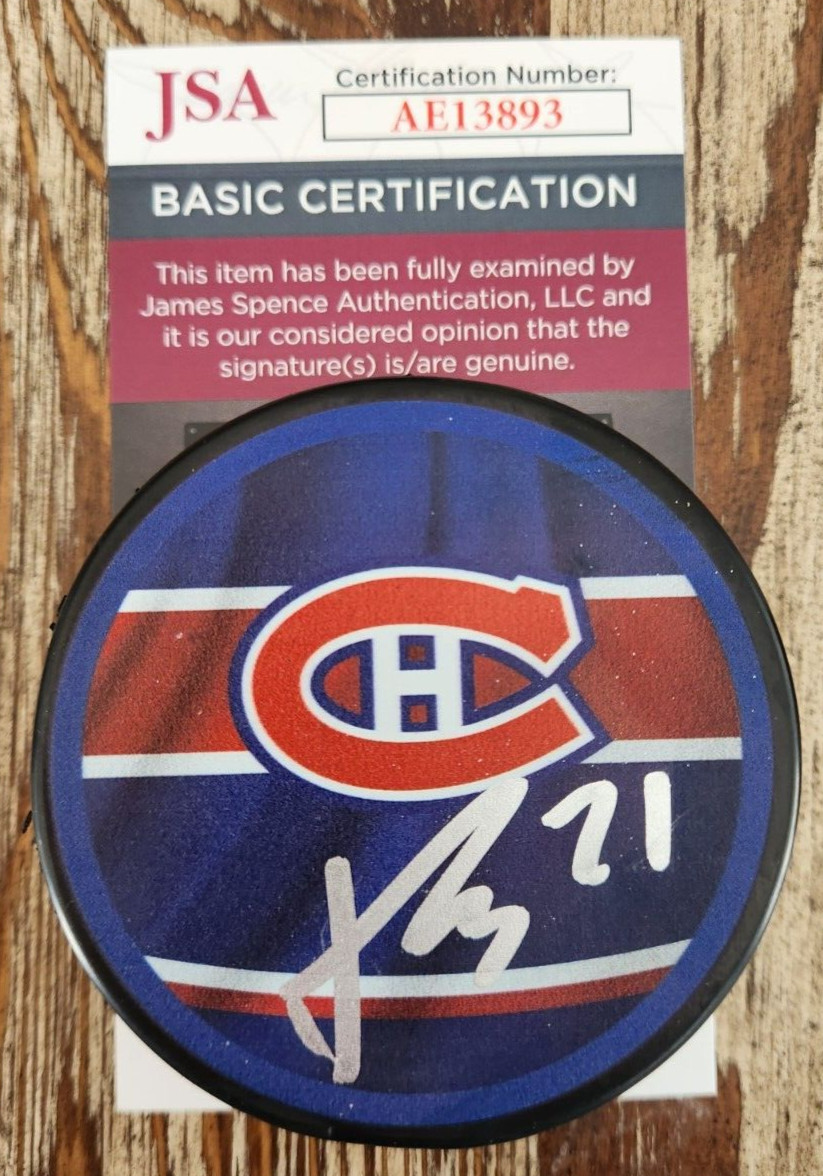 Kaiden Guhle Signed Reverse Retro Puck JSA COA #AE13893 Montreal Canadiens