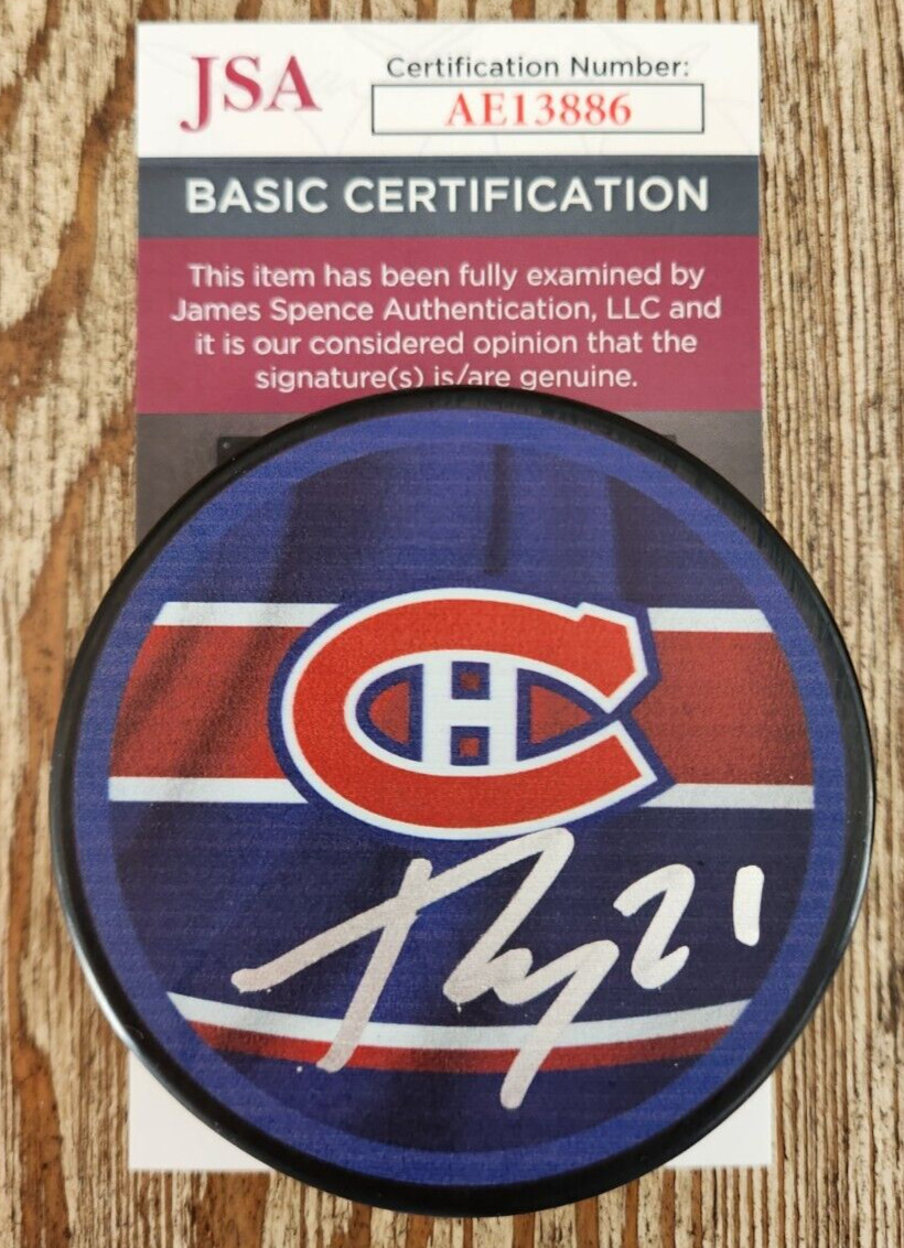 Kaiden Guhle Signed Reverse Retro Puck JSA COA #AE13886 Montreal Canadiens