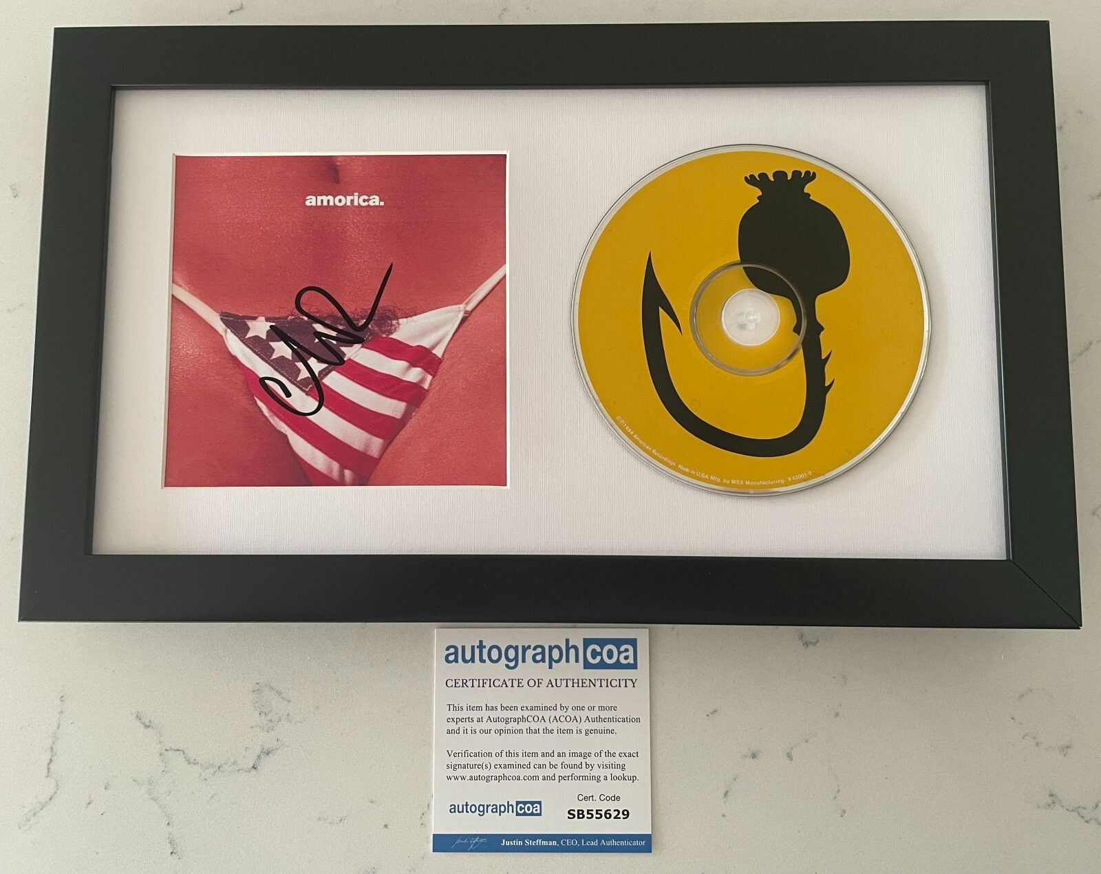 CHRIS ROBINSON SIGNED THE BLACK CROWES AMORICA FRAMED CD w/PROOF AUTOGRAPH COA
