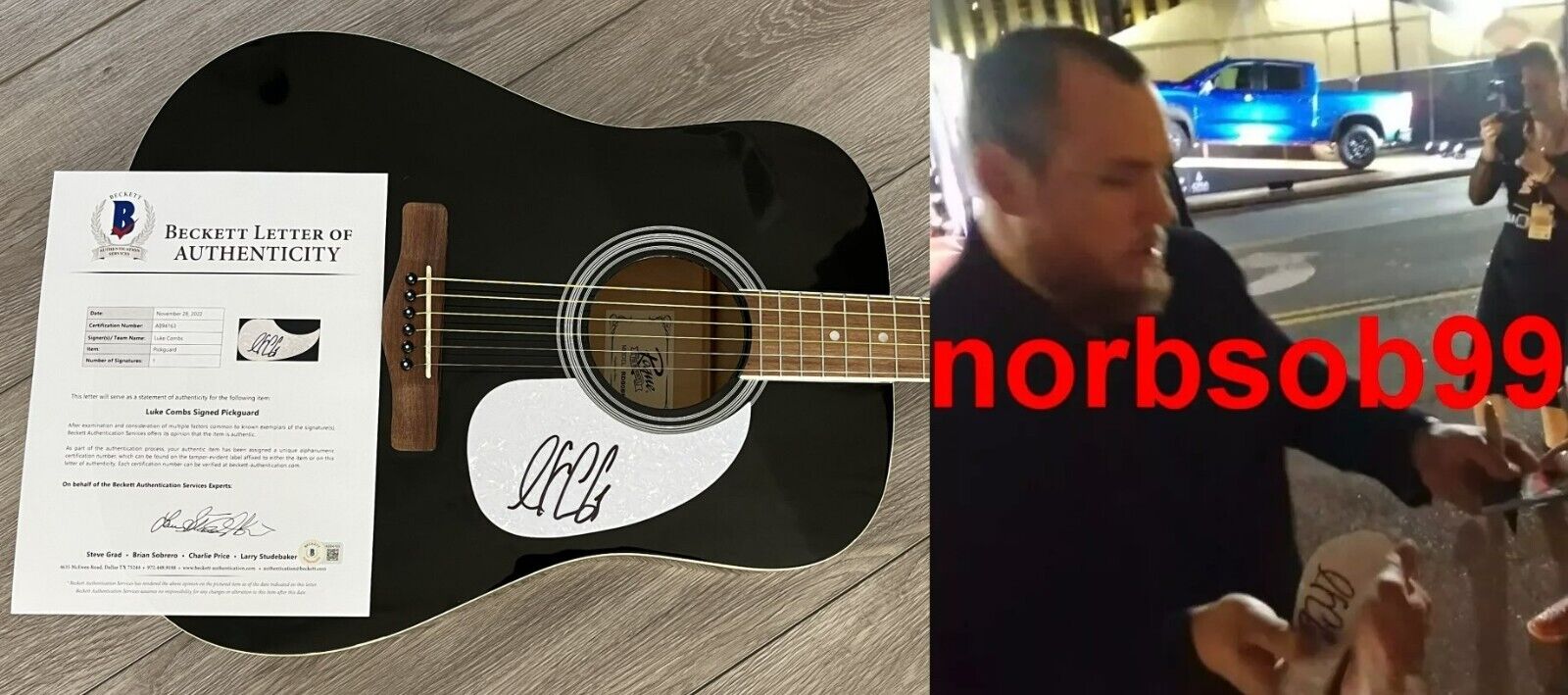 LUKE COMBS SIGNED AUTOGRAPH 41