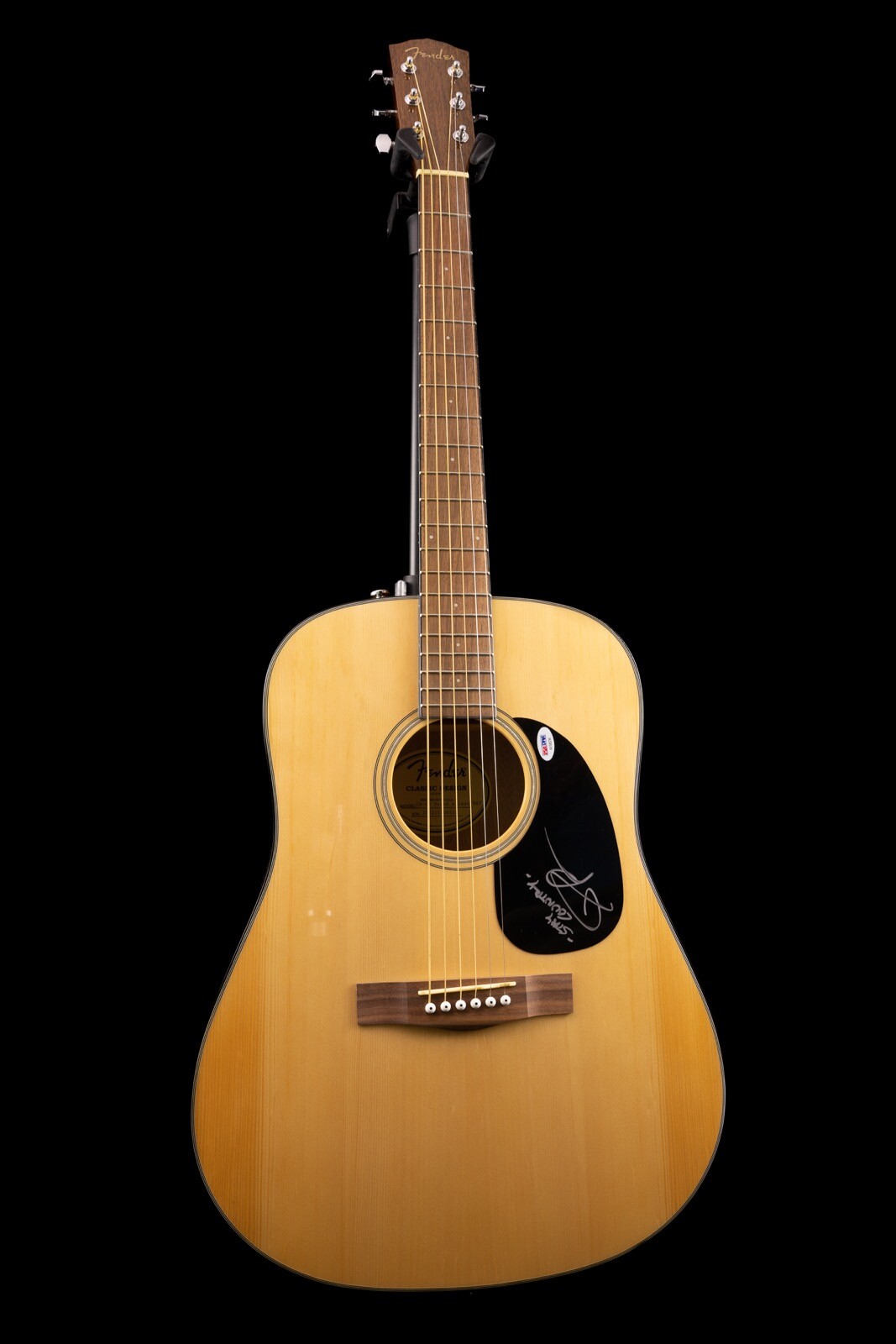 DUSTIN LYNCH SIGNED FENDER ACOUSTIC GUITAR WITH CASE PSA DNA AE58236
