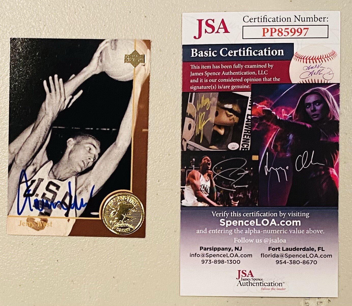 Jerry West Signed Autographed 1994 Upper Deck USA Basketball Card #87 JSA Cert
