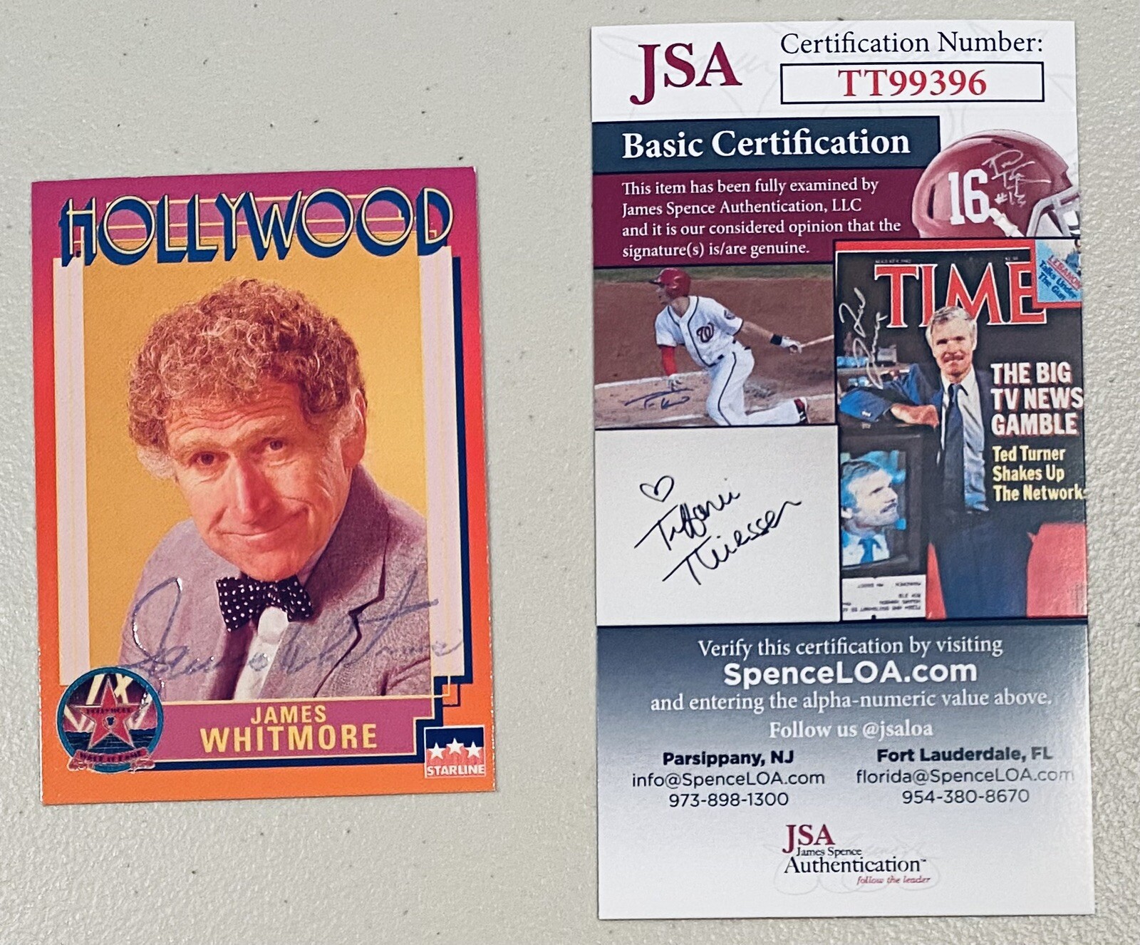 James Whitmore Signed Autographed 1991 Hollywood Walk Of Fame Card #222 JSA Cert
