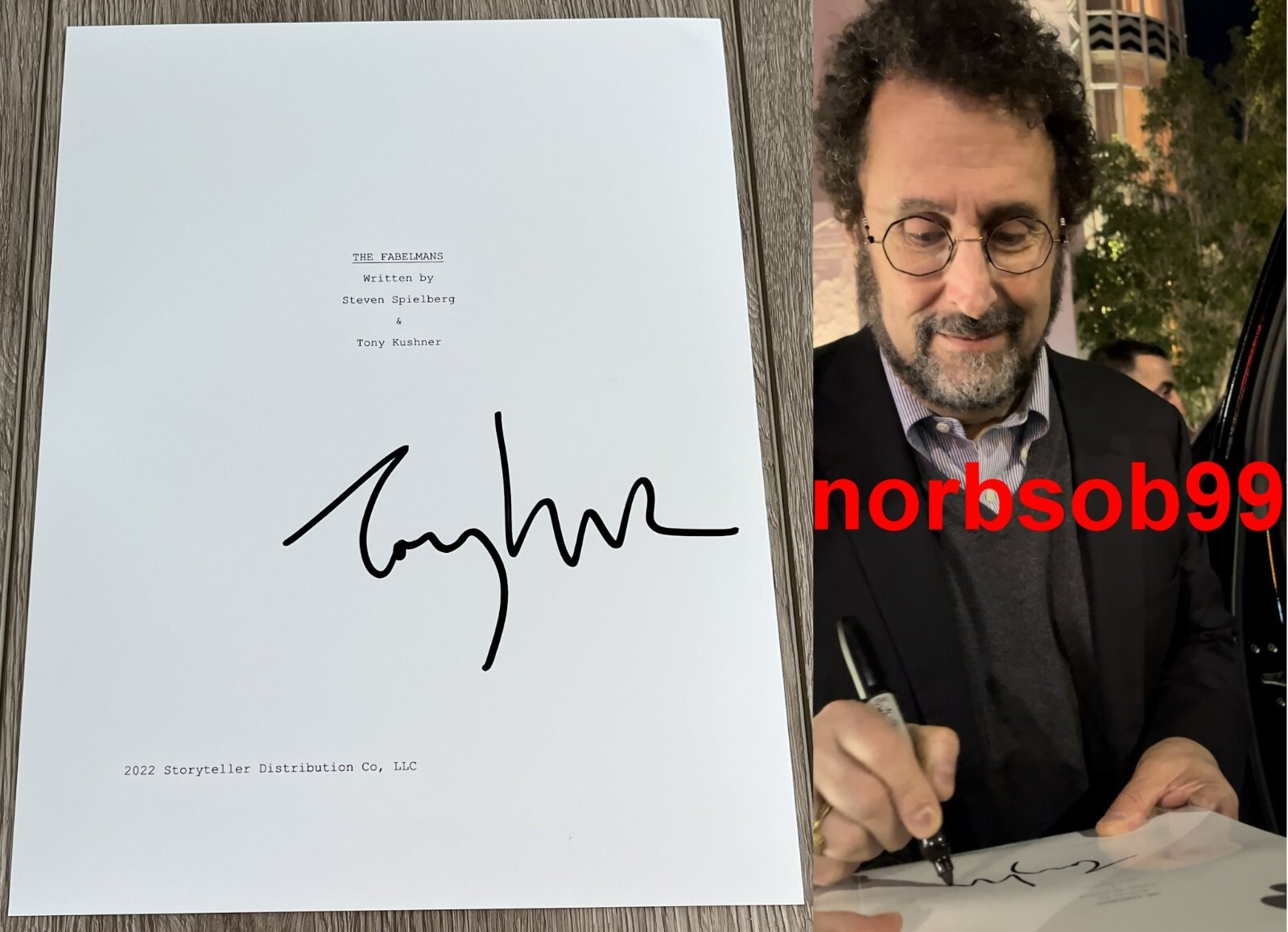 TONY KUSHNER SIGNED AUTOGRAPH THE FABELMANS FULL 145 PG SCRIPT w/EXACT PROOF
