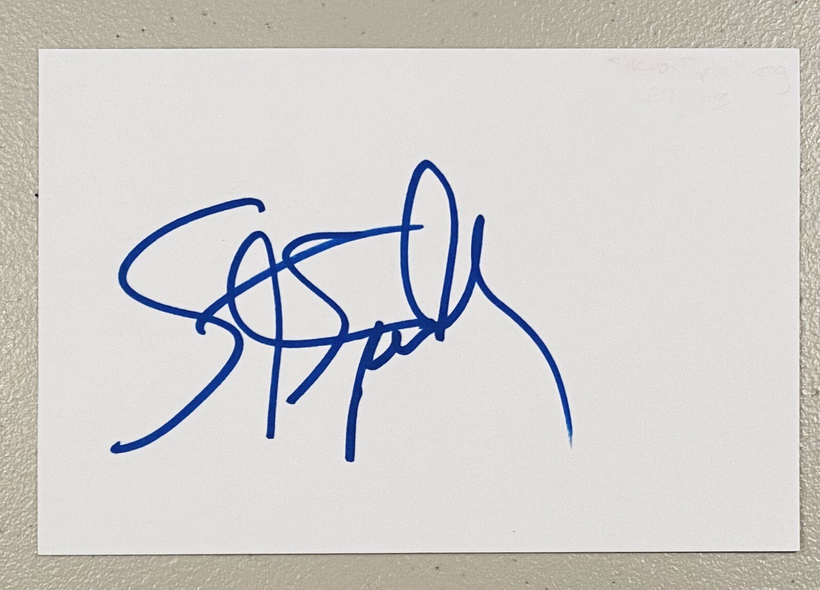 Steven Spielberg Signed Autographed 4x6 Card Full Beckett Bas Letter Jaws
