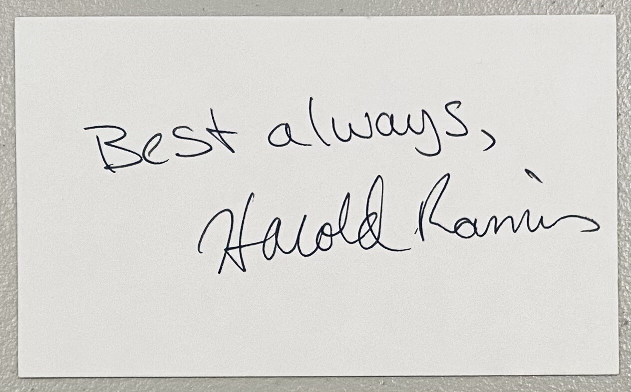 Harold Ramis Signed Autographed 3x5 Card Full JSA Letter Ghostbusters
