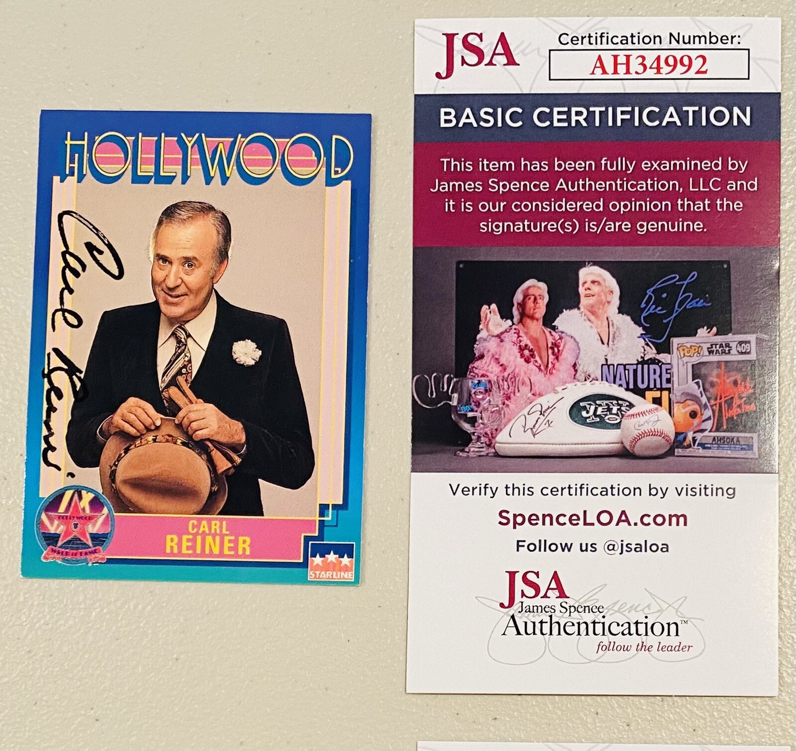 Carl Reiner Signed Autographed 1991 Hollywood Walk Of Fame Card #96 JSA Cert
