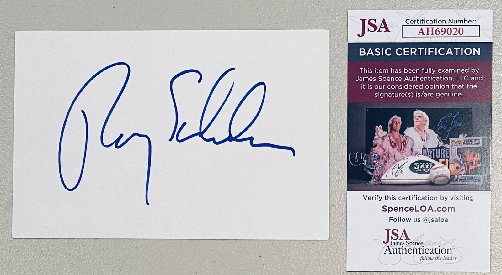 Roy Scheider Signed Autographed 4x6 Card JSA Cert Jaws Brody
