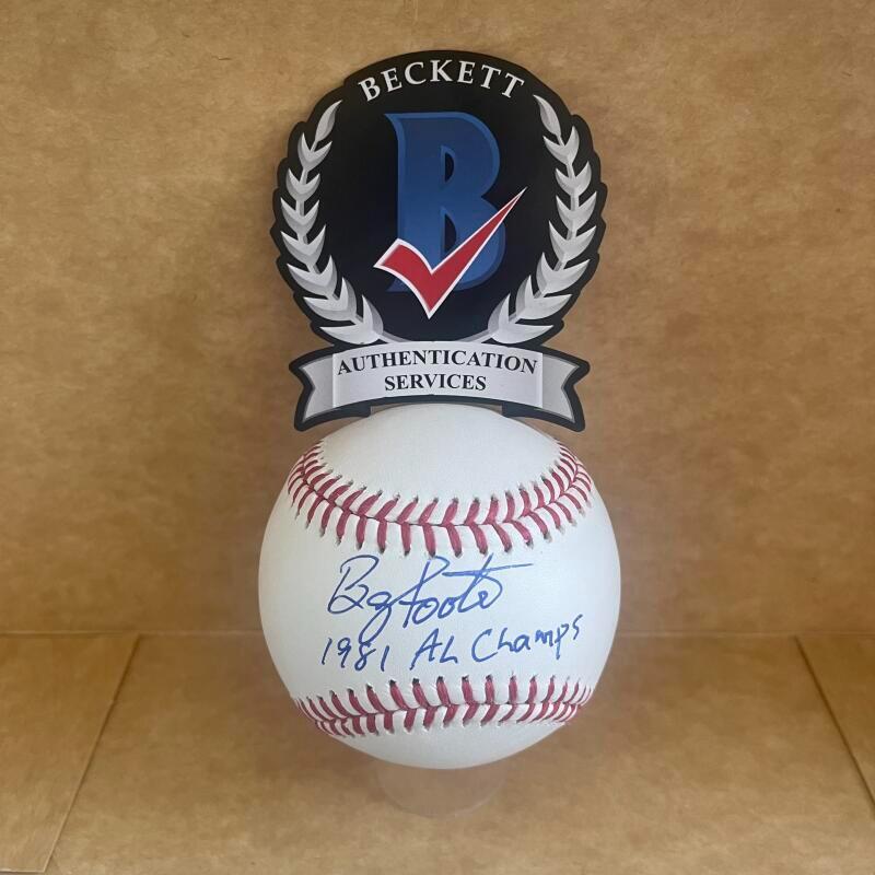 BARRY FOOTE 1981 AL CHAMPS YANKEES SIGNED AUTO M.L. BASEBALL BECKETT AUTHENTICAT