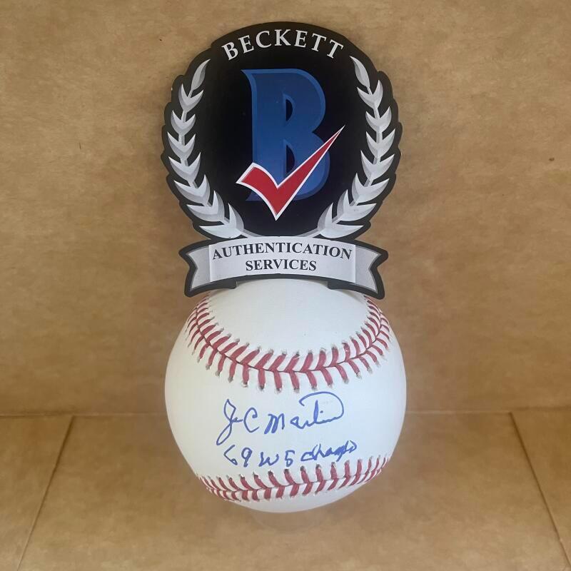 J.C. MARTIN METS 69 W.S. CHAMPS SIGNED AUTO M.L. BASEBALL BAS AUTHENICATED