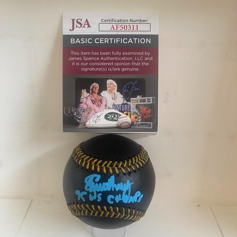 STEVE AVERY BRAVES 95 WS CHAMPS SIGNED BLACK M.L. BASEBALL JSA AF50311