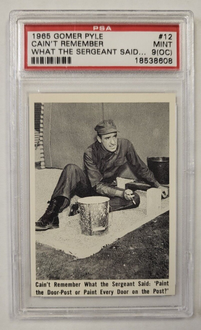 1965 GOMER PYLE #12 TRADING CARD PSA 9 RARE COLLECTIBLE MEMORABILIA