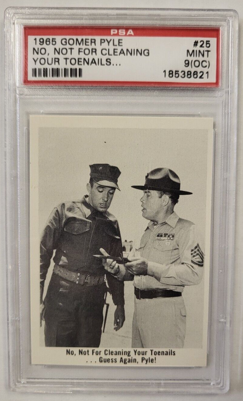 1965 GOMER PYLE #25 TRADING CARD PSA 9 RARE COLLECTIBLE MEMORABILIA