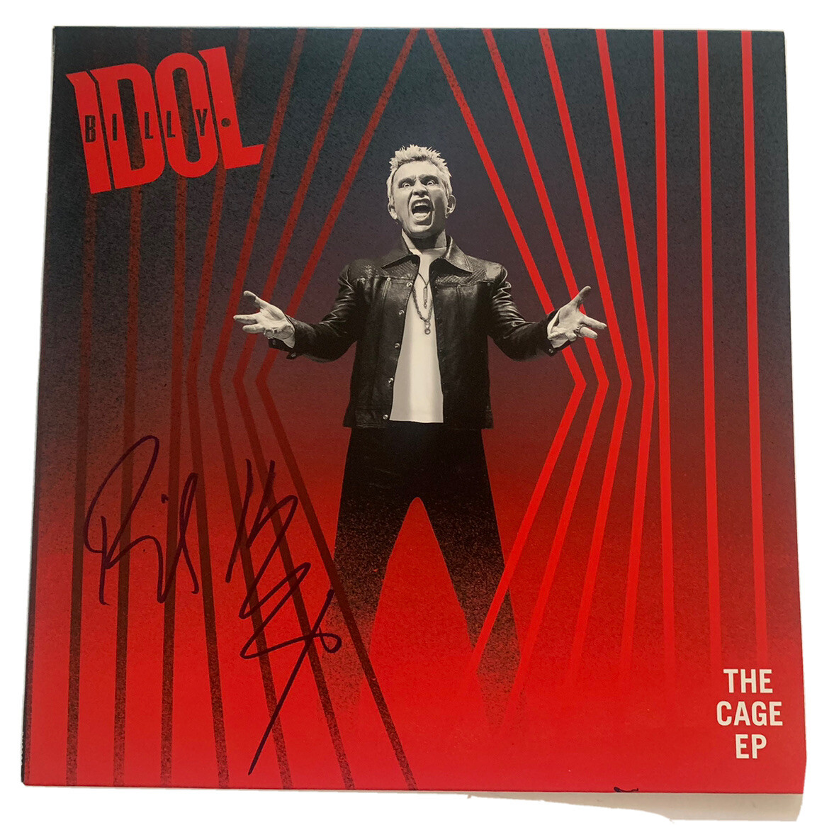 Billy Idol HAND SIGNED LP The Cage EP Vinyl Record COVER BRAND NEW BAS Certified