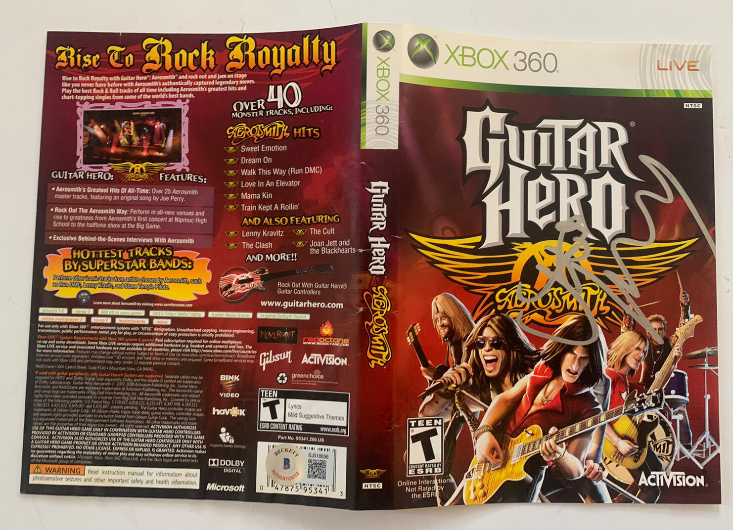 Joe Perry Aerosmith Signed Autographed Guitar Hero Game Cover Beckett Certified