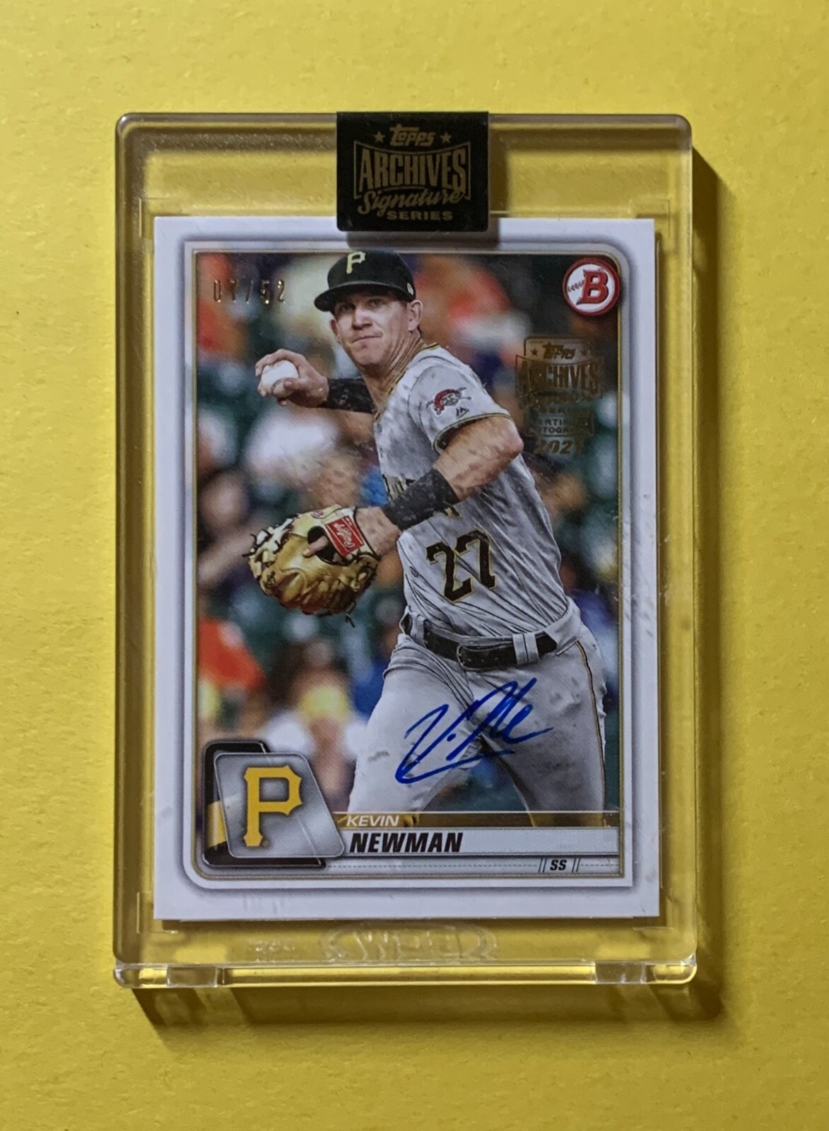 2021 TOPPS ARCHIVES SIGNATURE SERIES ACTIVE KEVIN NEWMAN AUTO /52 #62