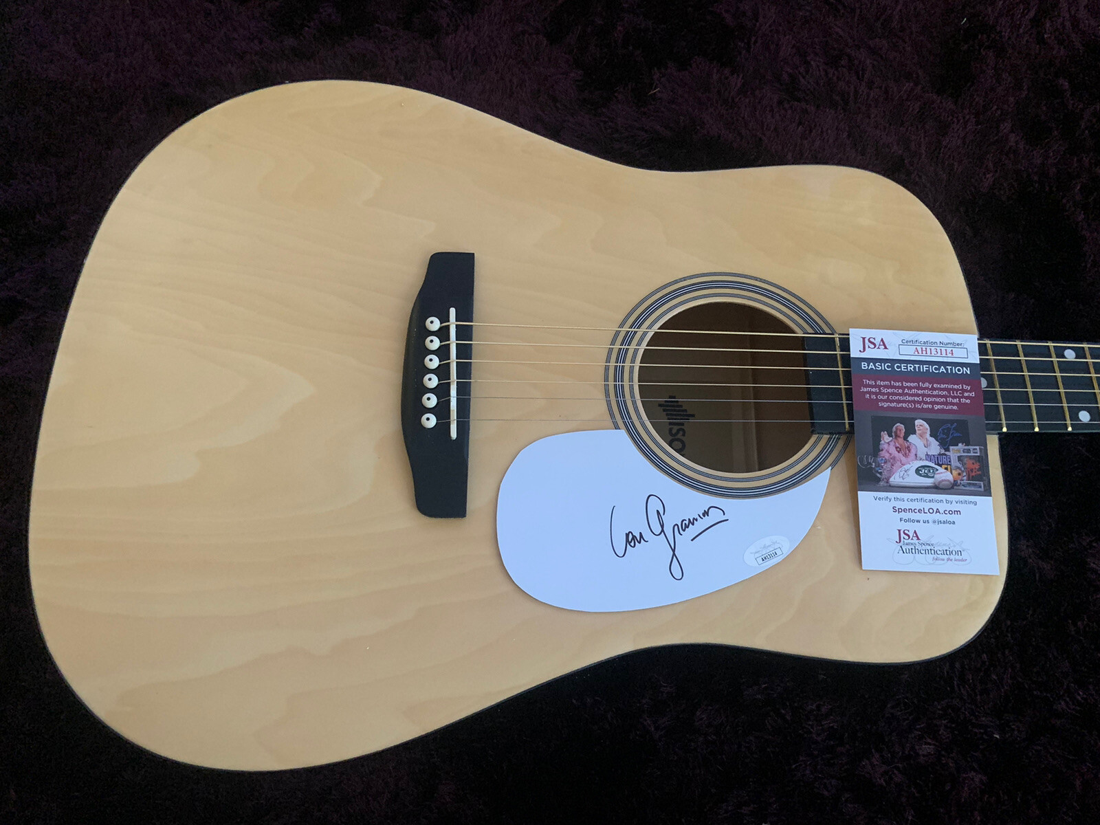 Lou Gramm Foreigner Signed Autographed Acoustic Guitar JSA Certified READ