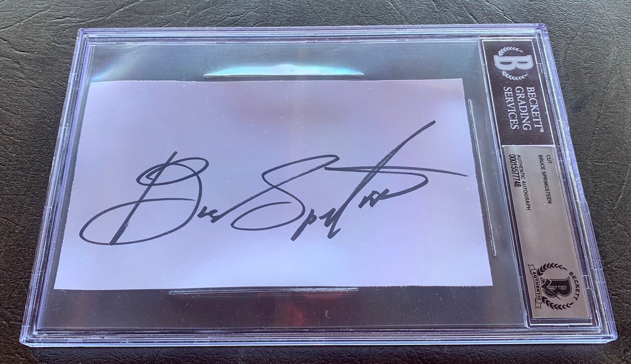 Bruce Springsteen Signed Autographed Cut 5