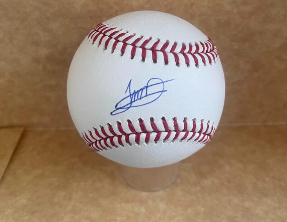 REID DETMERS NY METS SIGNED AUTOGRAPHED M.L. BASEBALL BAS AUTHENTICATED
