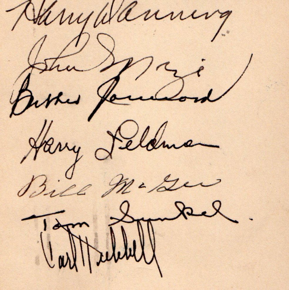 1942 NEW YORK GIANTS BASEBALL SIGNED CUT POSTCARD JSA COA – HOF HUBBELL MIZE +4 COLLECTIBLE MEMORABILIA