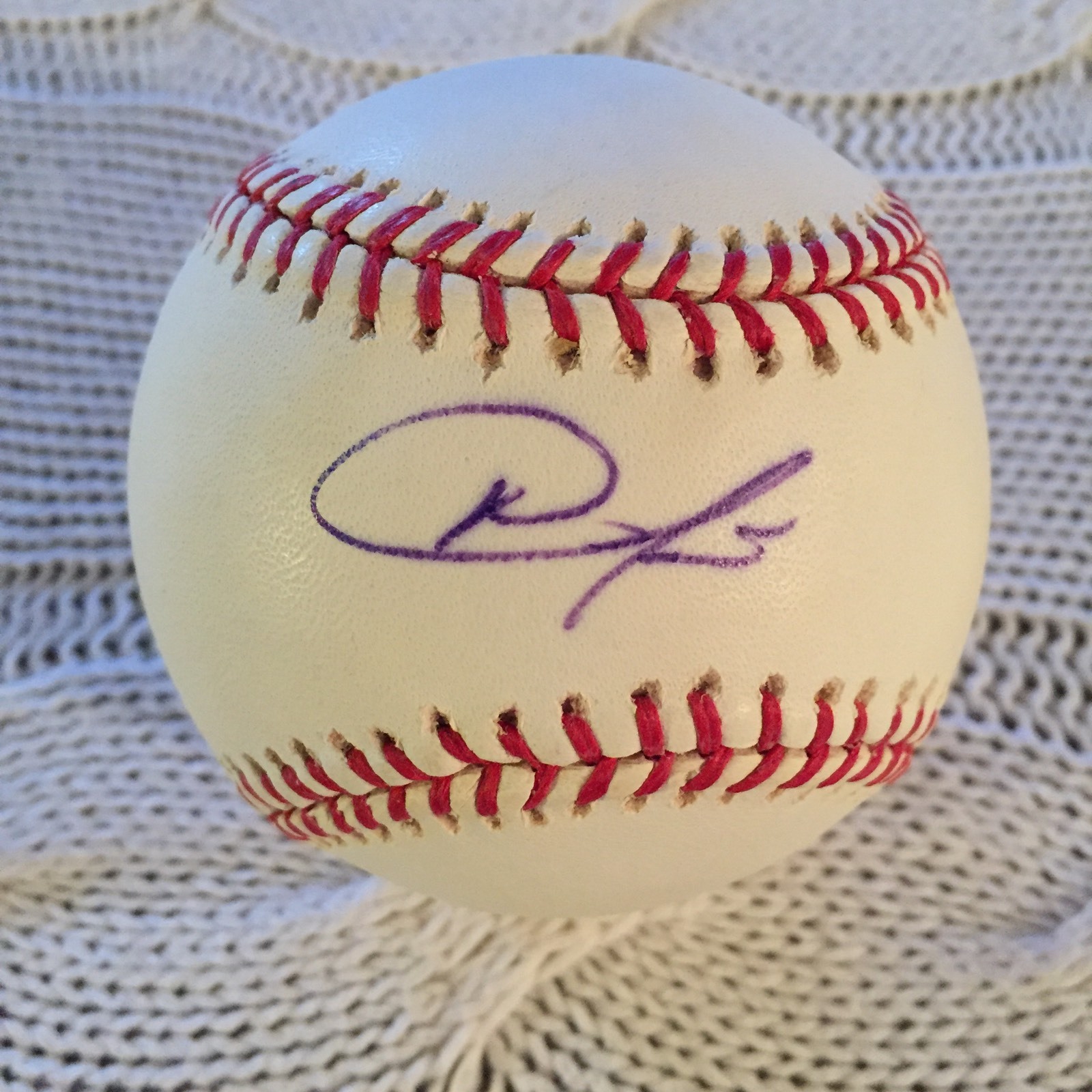 Austin Jackson Signed Baseball Autographed Official Authentic Rawlings ROMLB
