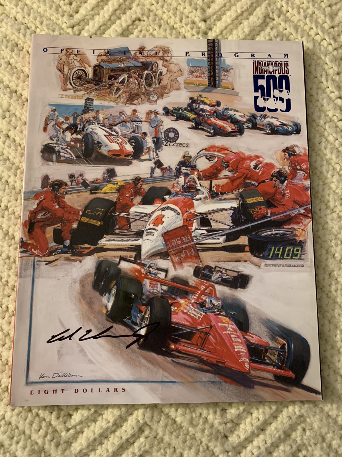 1994 Indy 500 Program Signed By Winner Al Unser Jr Autographed Indianapolis
