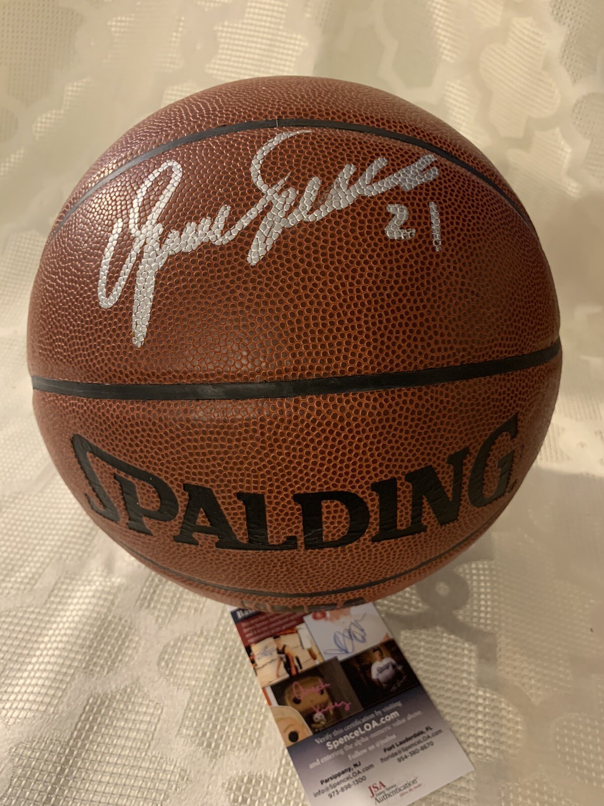 Dominique Wilkins Signed NBA Basketball Atlanta Hawks JSA COA Authentication
