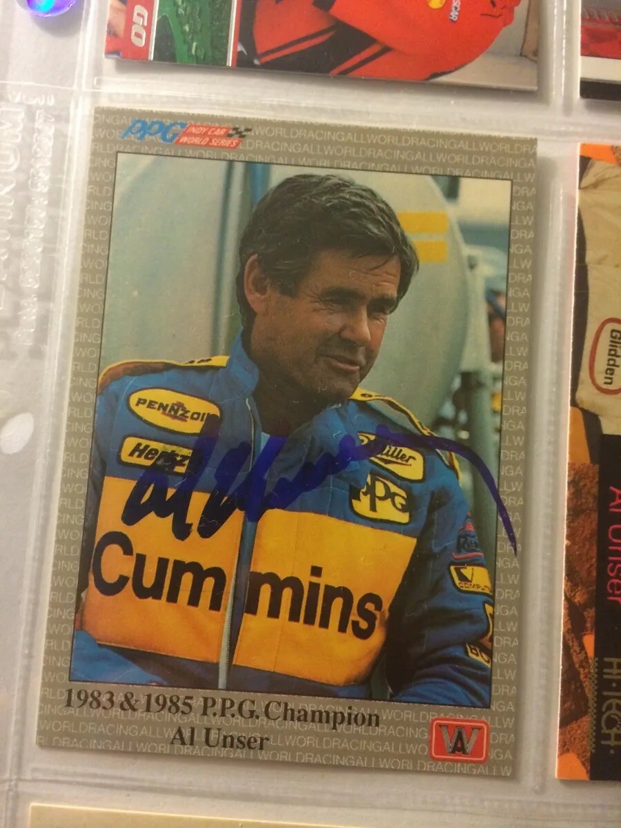 Signed Trading Card Indy 500 Car Indianapolis Al Unser Autographed
