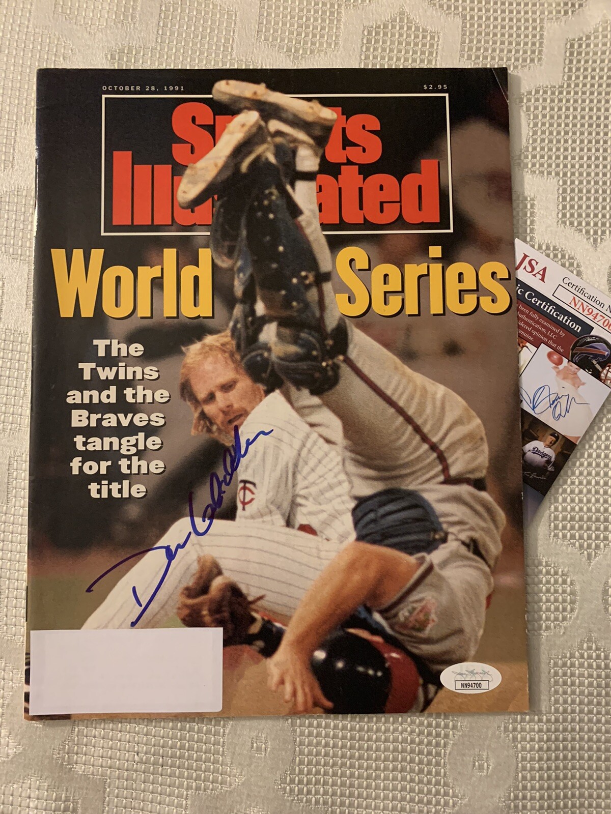 Dan Gladden Signed Sports Illustrated Magazine Autographed JSA Authenticated COA
