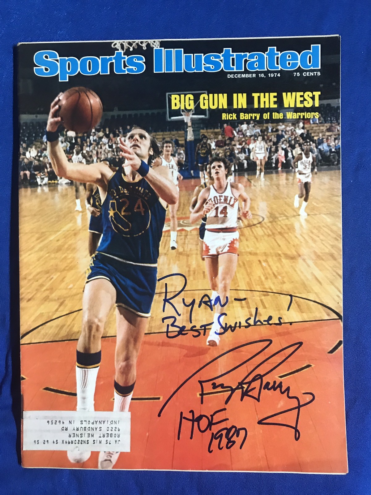 Rick Barry Signed Sports Illustrated Magazine Autographed Personalized
