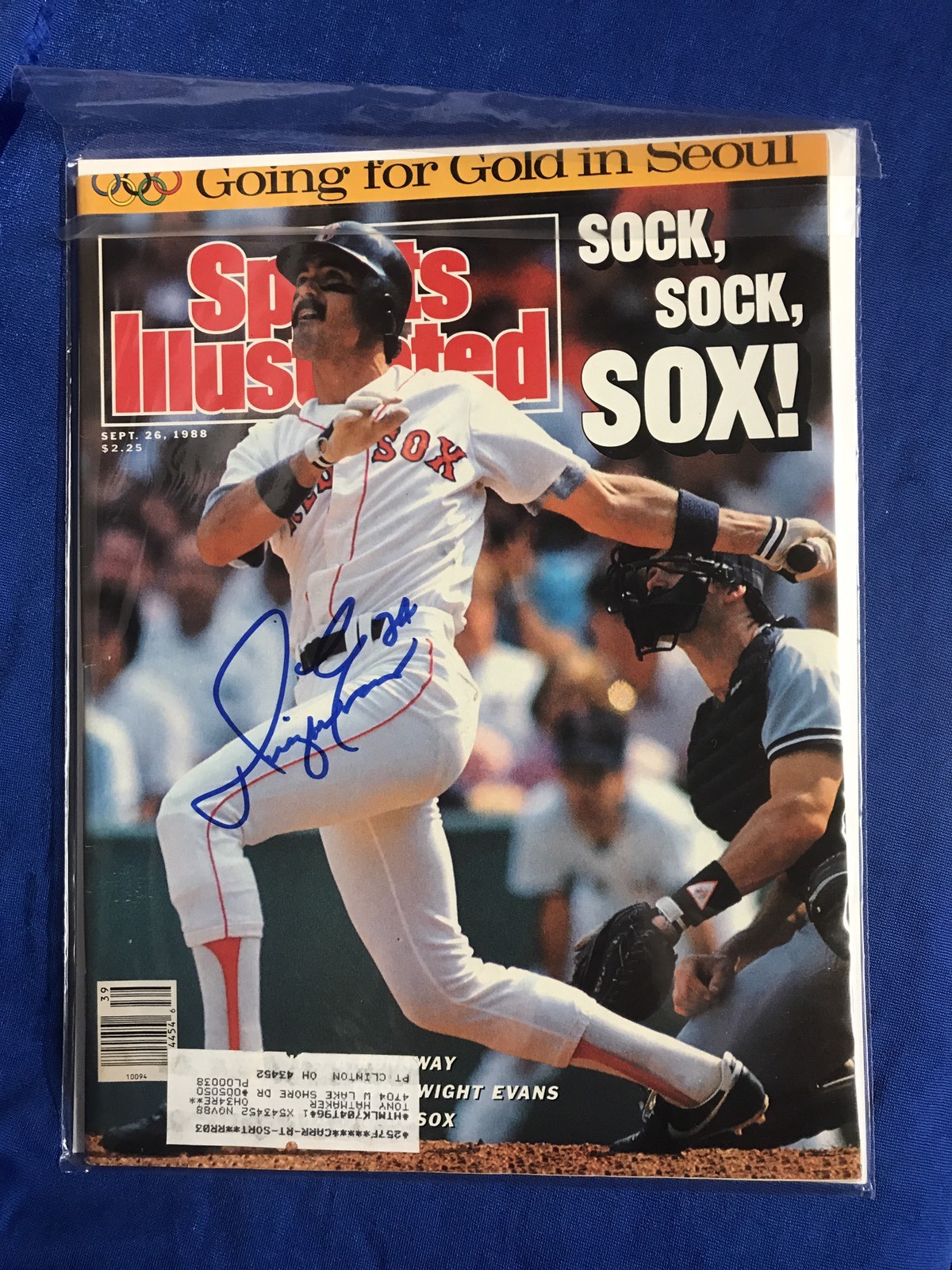 Dwight Evans Signed Sports Illustrated Magazine Autographed
