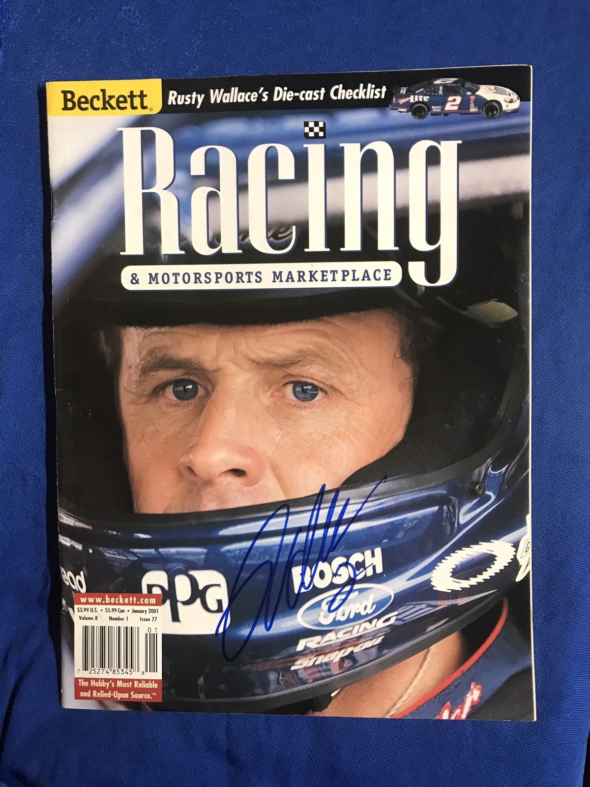 Rusty Wallace Signed Beckett Magazine Autographed
