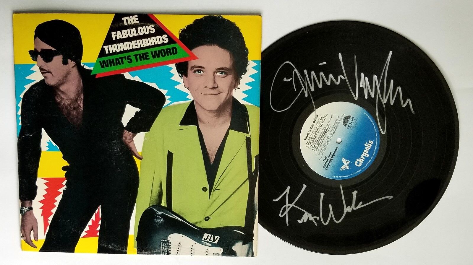 The Fabulous Thunderbirds hand SIGNED What's The Word Vinyl COA Kim & Jimmie
