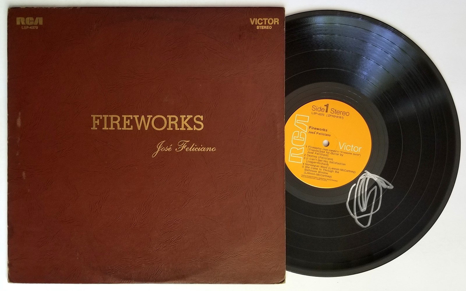 Jose Feliciano guitarist REAL hand SIGNED Fireworks Vinyl COA Autographed
