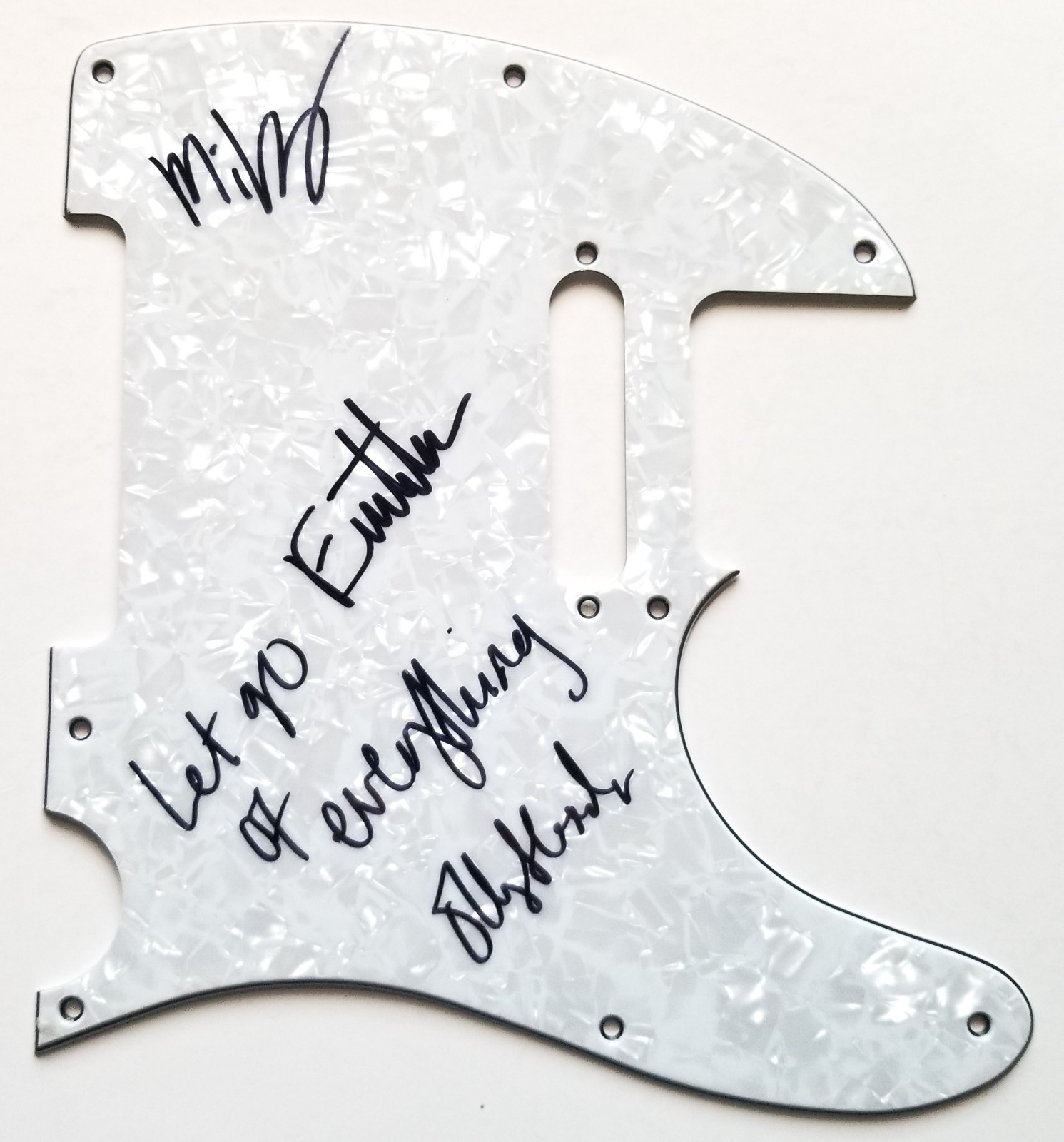 YEARS & YEARS REAL HAND SIGNED GUITAR PICKGUARD COA AUTOGRAPHED BY 3 MEMBERS COLLECTIBLE MEMORABILIA