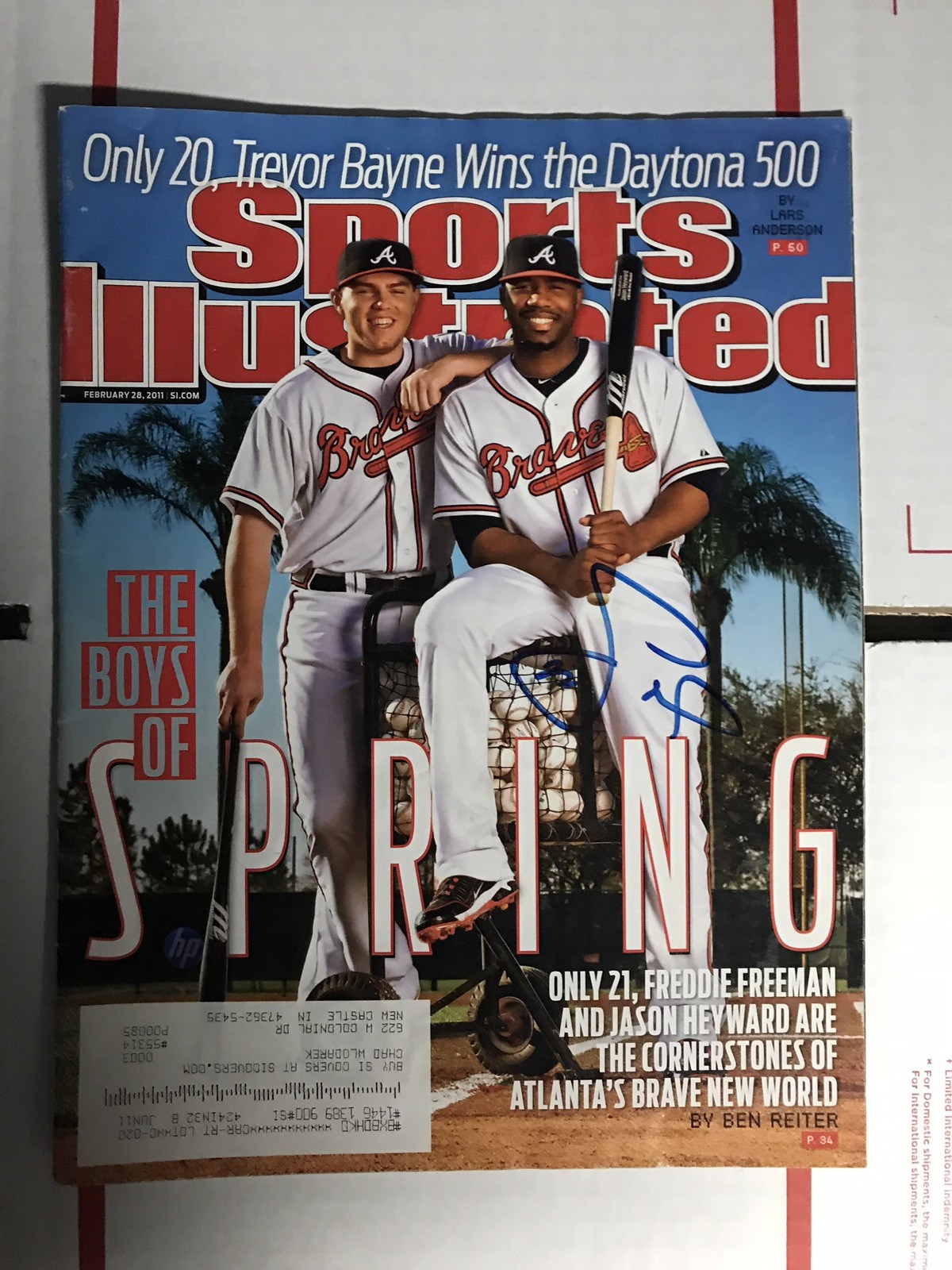 Jason Hayward Signed Sports Illustrated Magazine Autographed
