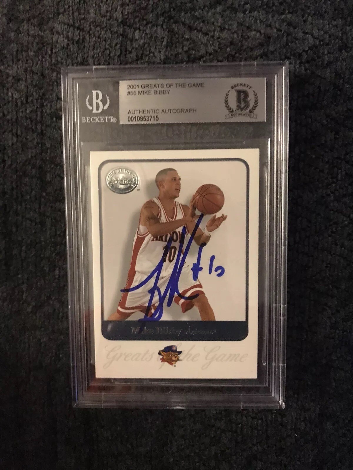 Mike Bibby 2001 Fleer GOTG #56 BAS Beckett Authenticated Card Autographed
