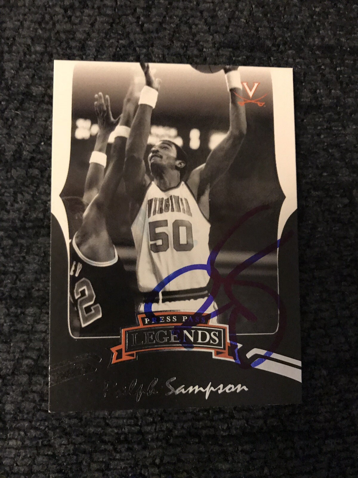 Ralph Sampson Signed Trading Card Autographed Basketball Hall Of Fame
