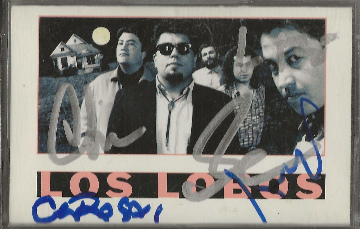 Los Lobos SIGNED By The Light Of The Moon cassette tape COA by Cesar David +3

